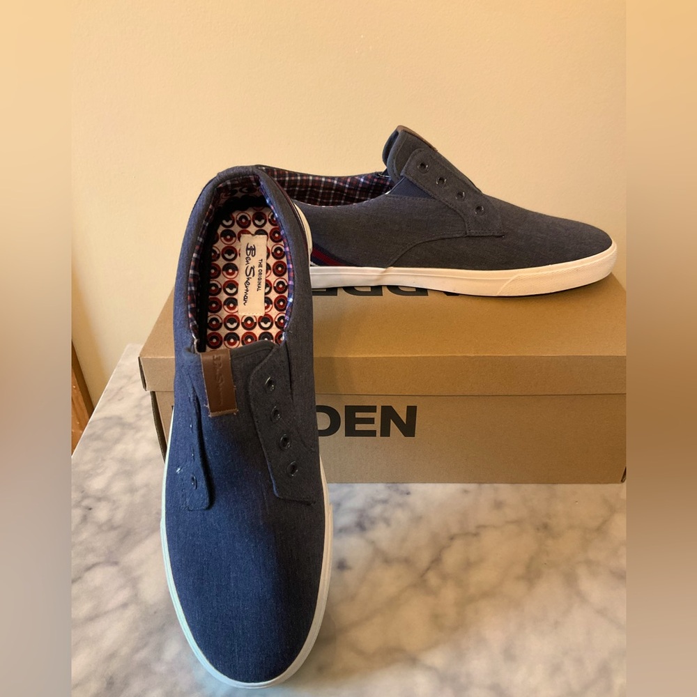 Ben Sherman Blue Slip-On Sneakers